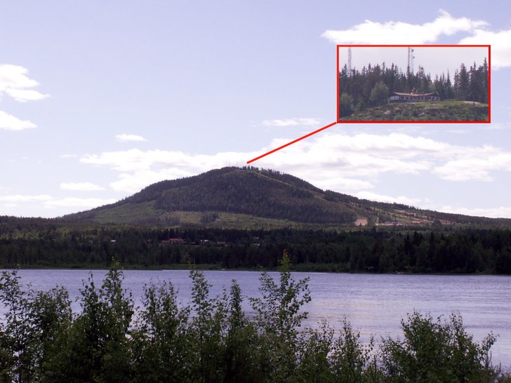 top stugan på gesund berget. Foto: vem kan det Va ??. Åkare: ingen.