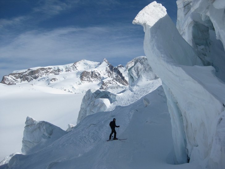 Schwarztor rutten från Klein Matterhorn till Furi. Foto: Rickard Hansen. Åkare: Håkan Cervin.