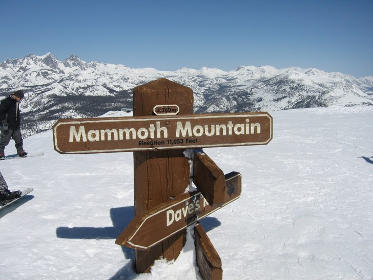 En bilden från toppen av Mammoth Moutain, Ca, USA. Foto: Sebastian Bergström Kvidén. Åkare: Sebastian Bergström Kvidén.