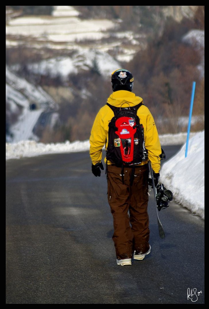 Efter att åkt från bruson till sembrancher är d. Foto: Rob Hamilton Smith. Åkare: Johan E.