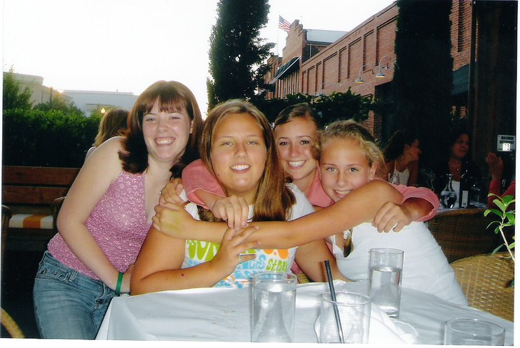 Detta var mig med den min sisteren och her vänner. Foto: Sistersfödelsedag. Åkare: Megan.