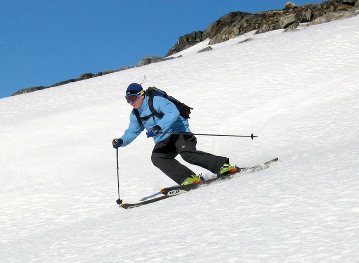 Selv på hård sne kan man have det sjovt.. Foto: Christian Helweg. Åkare: Jesper Labansen.