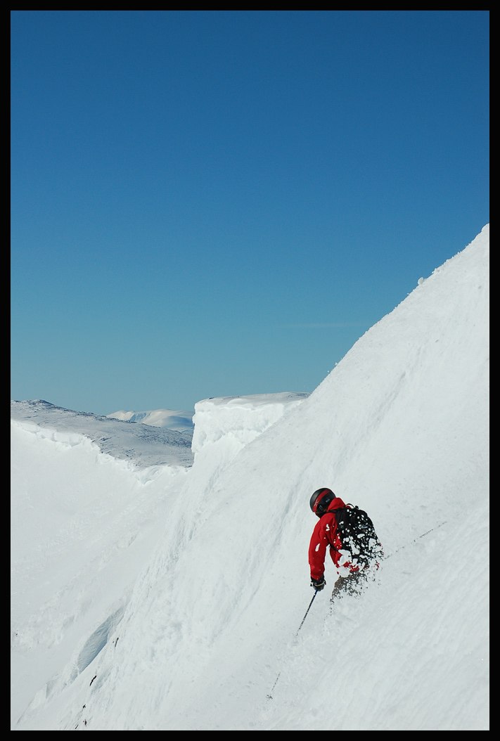 Södra sidan av Marsfjäll. Foto: Erik Westberg. Åkare: Andreas Hansson.