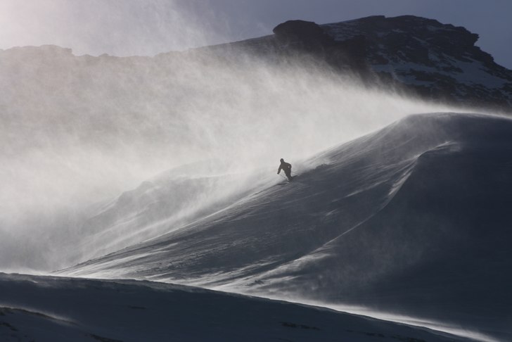 dålig snö, bra ljus. Foto: David Bäckman. Åkare: jag.