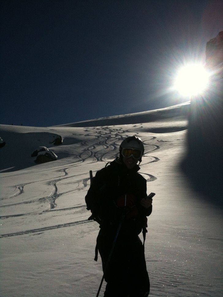 1000 falhöjdsmeter, efter lite touring på andra . Foto: Fredrik Edwall. Åkare: Crille.