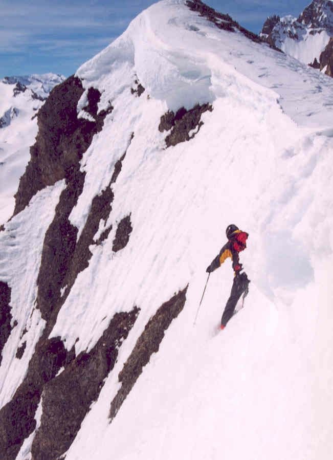 Kim-Cône, 60 grader enligt guideboken.. Foto: Johan Hellman. Åkare: Mats Tiborn.