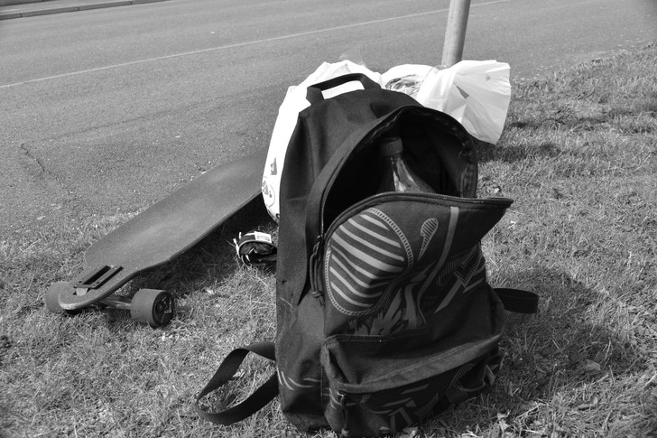 jag o tjejen var o handla lite o så klart var pä. Foto: Philip MrFluffy Alverönn. Åkare: Philip MrFluffy Alverönn.