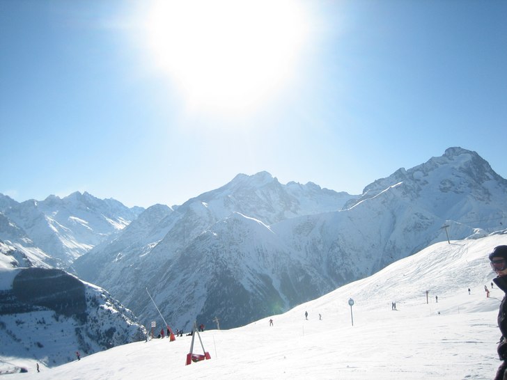Vacker utsikt över les2alpes.. Foto: Jenny Axelsson.