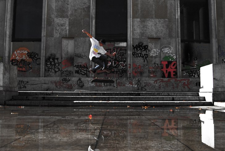 360 flip av min bror. Foto: Algot Olsen. Åkare: Hjalmar Olsen.