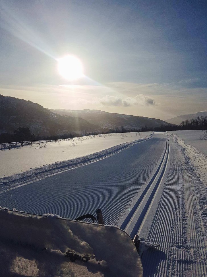Nydelig lørdag 
Nydelige forhold i dag! 
1 grad,.