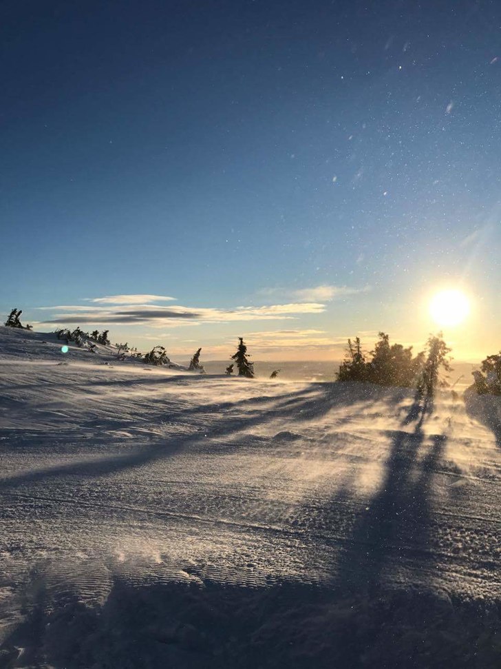 Flotte forhold, men kle deg godt!
Strålende sol, .