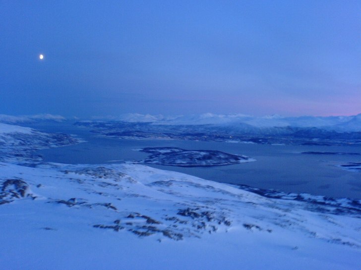 Bildet er tatt nesten ved linken på Lille Blåman. Foto: Per Hasvold.