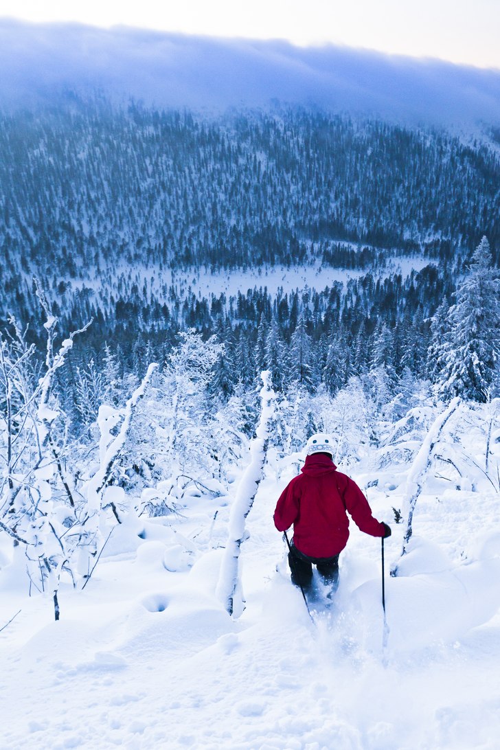 Sista åket i offpisten mellan tandådalen och hun. Foto: André Nordblom.