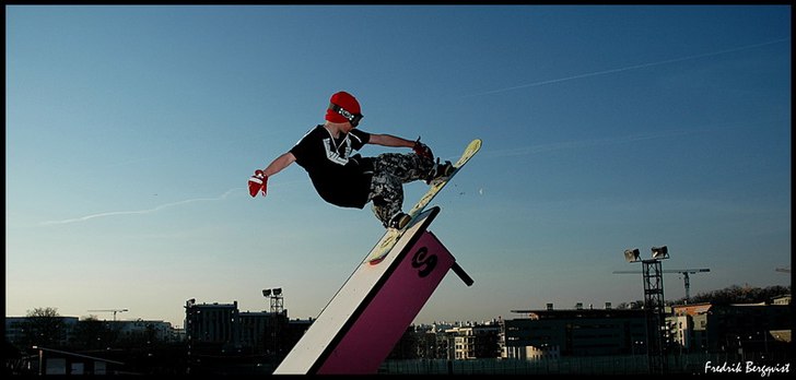 en solig dag i bajen. Foto: Fredrik Bergqvist. Åkare: jag.