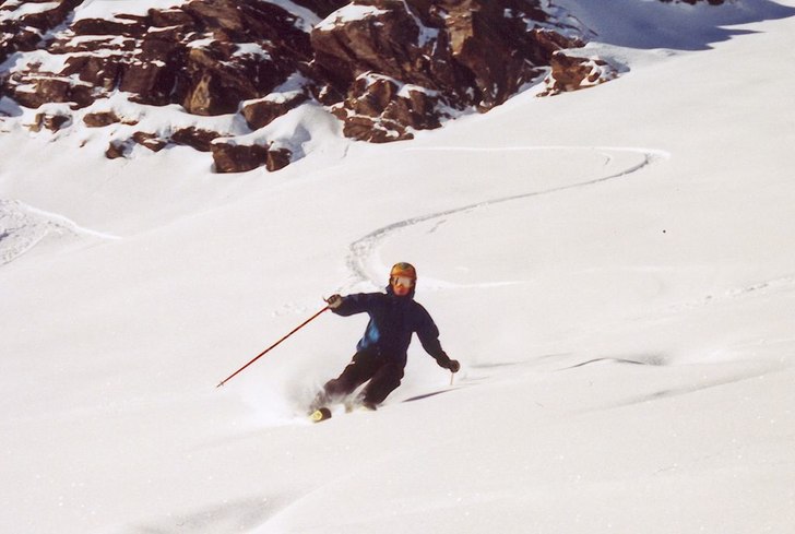 Nedanför Cime De Caron, Val Thorens.. Foto: Per Englund. Åkare: Daniel Larsson.