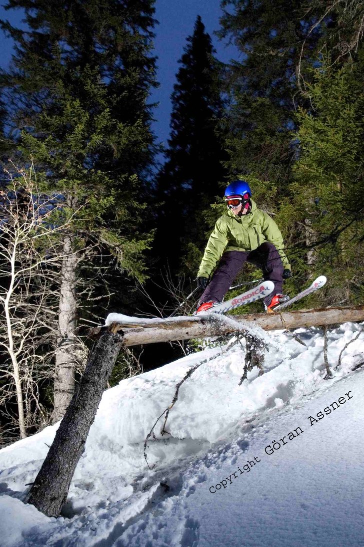 Transportsträckan till Tottliften.. Foto: Göran Assner. Åkare: Elov Olsson.