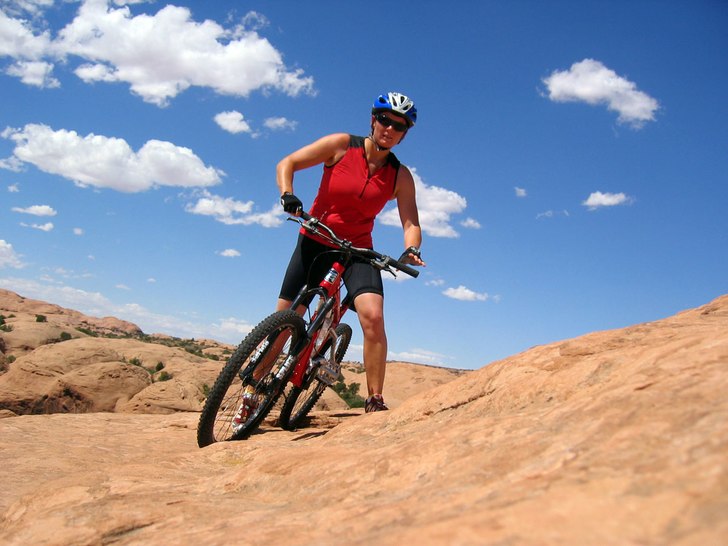 Slickroack-trail i Moab, Utah. Var alene ude i 43g. Foto: Jeg. Åkare: Jeg.