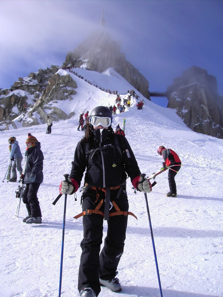 Vallee blanche på egen hand en riktigt kall &. Foto: Patrik Blomér. Åkare: Lina Hallstensson.