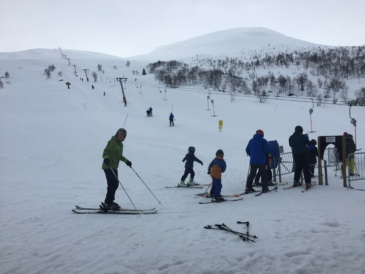 Fine forhold på Furuhogane i dag
Delvis skya og s.