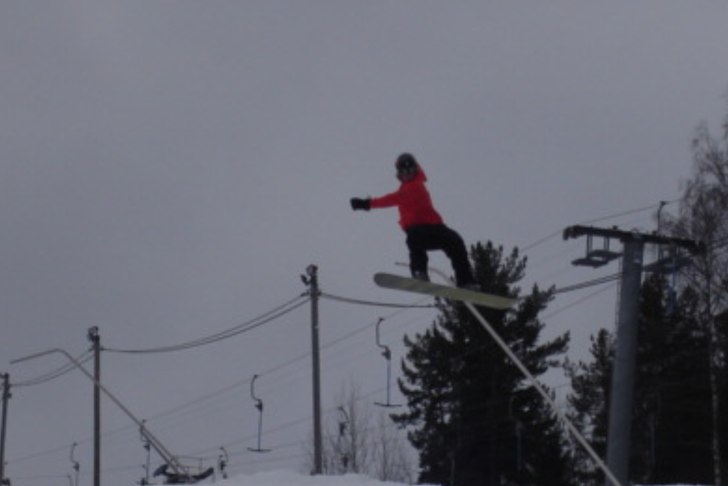 Shifty i " big air hoppet" . Foto: Petter Drotz. Åkare: JAG.