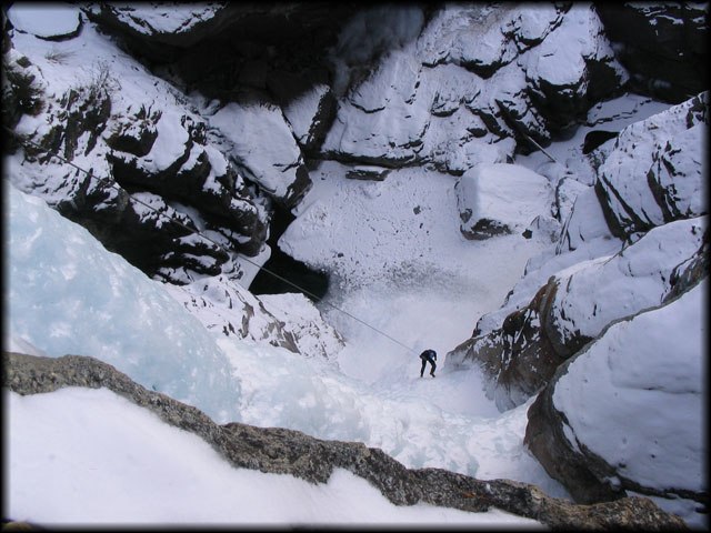 Nedfirning runt 50 meter för att öva lite mer 
. Foto: Christian Türk. Åkare: Fredrik.