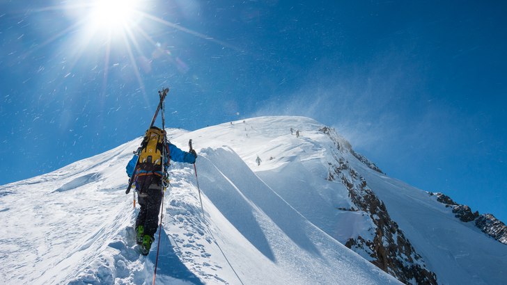 Toppkammen på Mont Blanc. Foto: Erik Fröjdh.