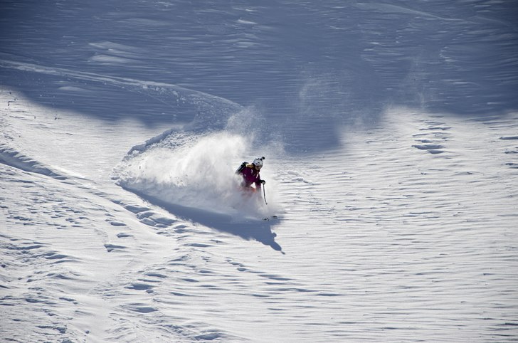 @malinduner på väg ner för Rosablanche i Verbie.