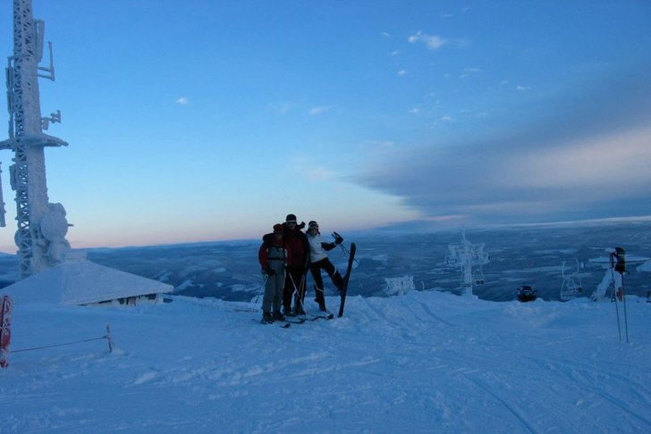 Högsta toppen i trysils lift system. Detta var de. Foto: Philip Andersson. Åkare: Resterande familjemedlemmar.