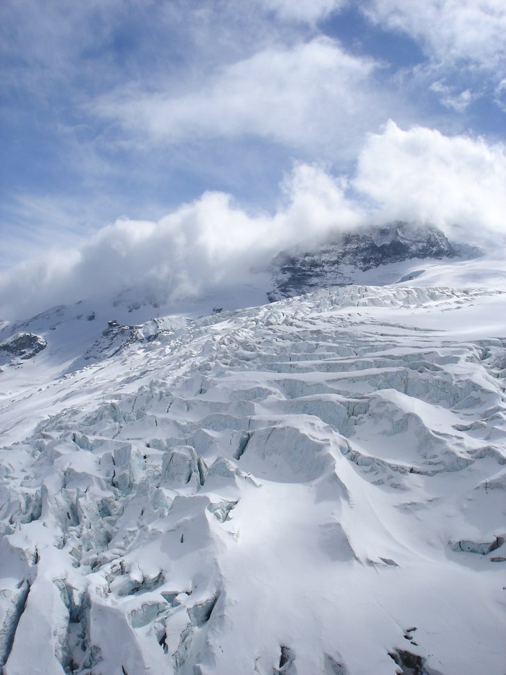De vassaste Glaciärsprickorna hittills. . Foto: Magnus Ingevall.