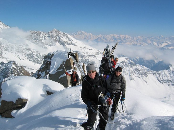 2. dag på randonée i Gran Paradiso, på den ande. Foto: Søren. Åkare: Gruppe bild.