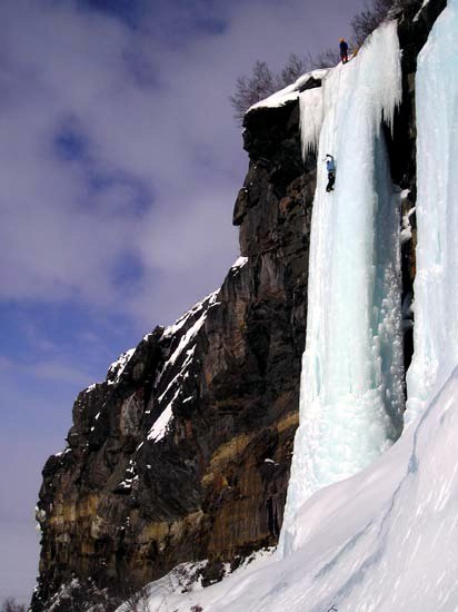Pelaren WI5+. Foto: Lars jakobson. Åkare: Jag och Rick.