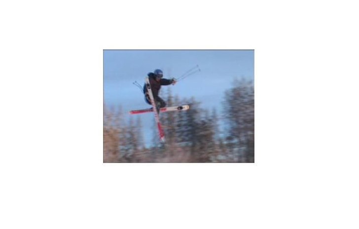 Från funparken i Björnrike(Vemdalen) en fin Janu. Foto: Hasse Laggar. Åkare: Marcus Laggar.