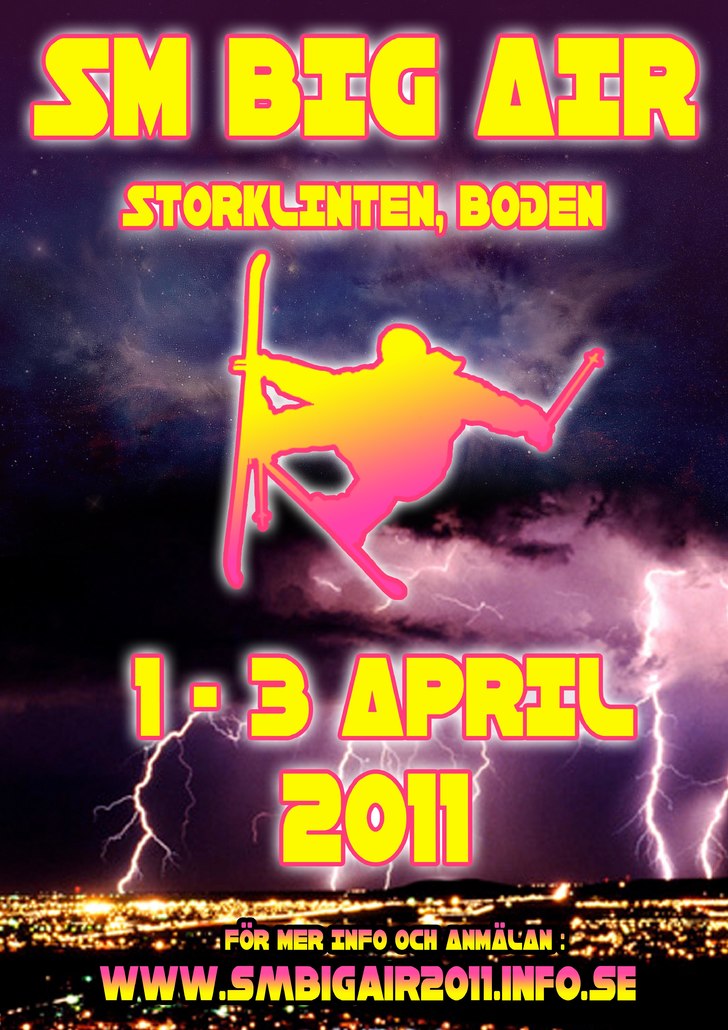 Då var det ju dags för SM i Big Air. Och i året. Foto: Mariah Johansson.