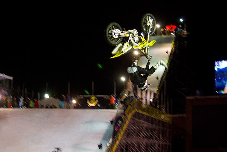 Red Bull FMX Show. Foto: Markku Kanala. Åkare: Fredrik Johansson.