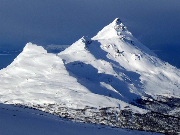 This beutiful peak called Drangen is an impressive. Foto: Olav Solberg.