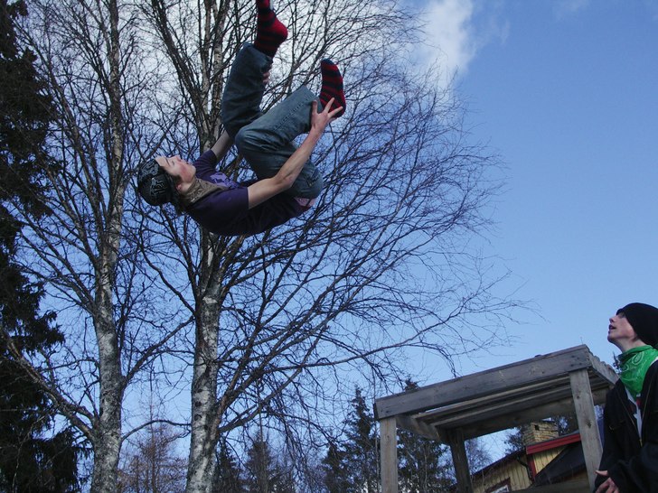 Jag gör en Flatspin tror jag:P. Foto: Annelie Eriksson. Åkare: Jag:D.