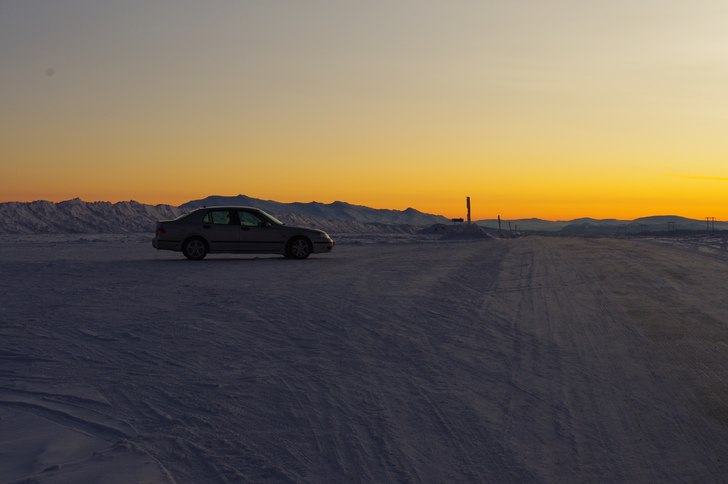 Solnedgång uppe på Flatruet (Sveriges högst bel. Foto: Jag.