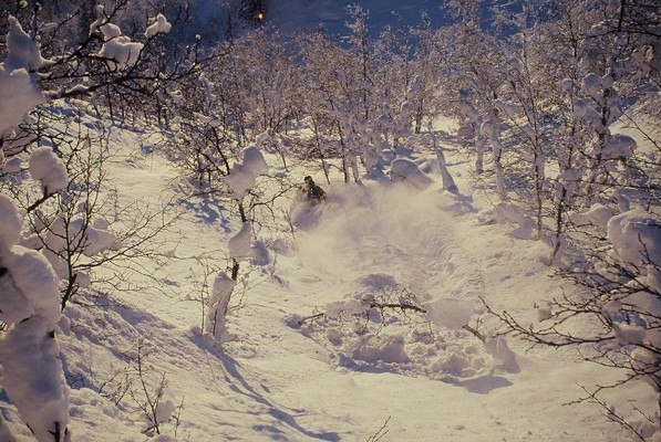 Tokigt mycket snö!. Foto: Christer Hillörn. Åkare: Daniel Olsson.