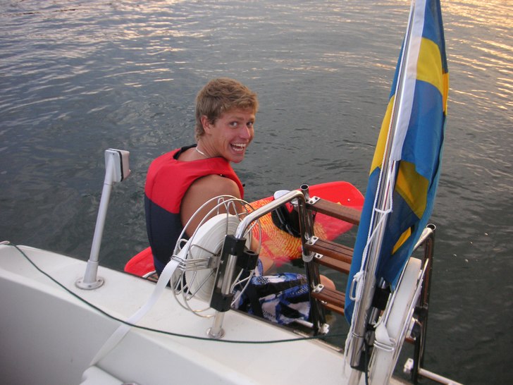 Detta var nog första eller andra gången då jag . Foto: Thomas Jacobson. Åkare: (jag) Eric Jacobson.