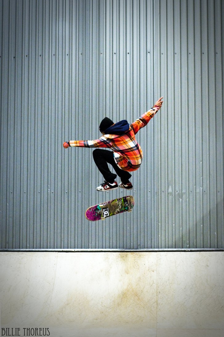 Fs flip to disaster. Foto: Billie thoreus (jag). Åkare: Filip Ed.