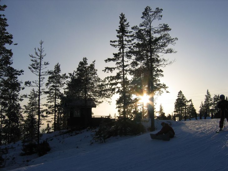 Efter en grå förmidda så sprack det upp och var. Foto: Frank Nordenberg.