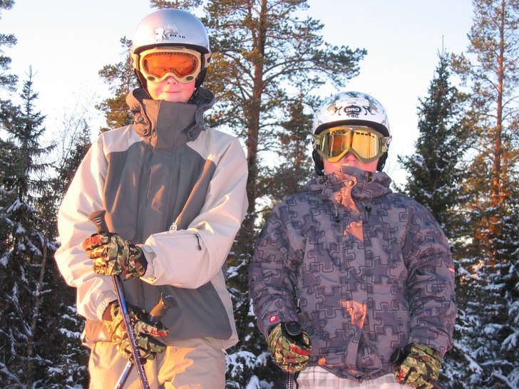 jag och patte i kåbdalis. Foto: Pappa. Åkare: Jag och Patte.