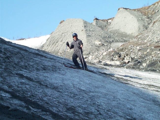 Jag och Pärre Utmanade en näst intill snöfri St. Foto: Nakna kocken. Åkare: Johan Holmström.