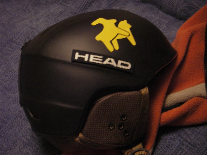 Foto: Min nya hjälm (Head). Åkare: Julbocken temat :D.
