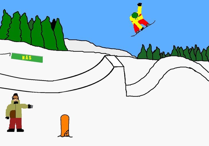 Brorsan rippar i Näs Park. Jag filmar... Foto: Paint. Åkare: Petter.