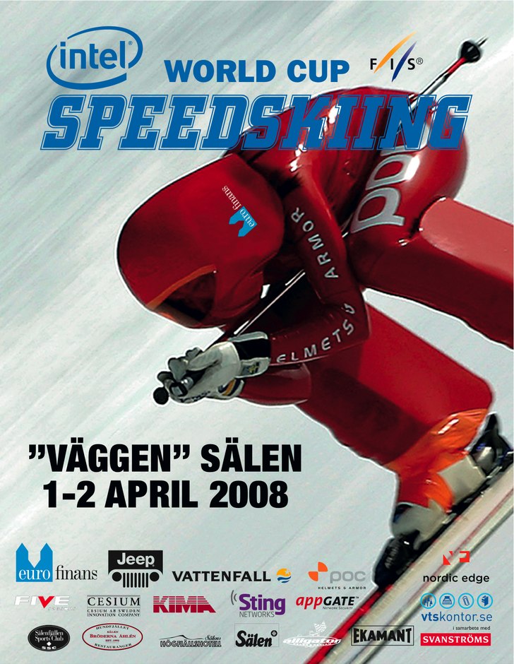 Intel WC Speedskiing poster 2008. Åkare: Sanna Tidstrand.