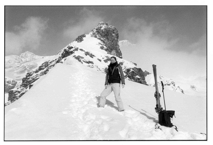 Passet mellan Gressoney och Alagna. Foto: Johan Zetterström. Åkare: Monica Lejermalm.
