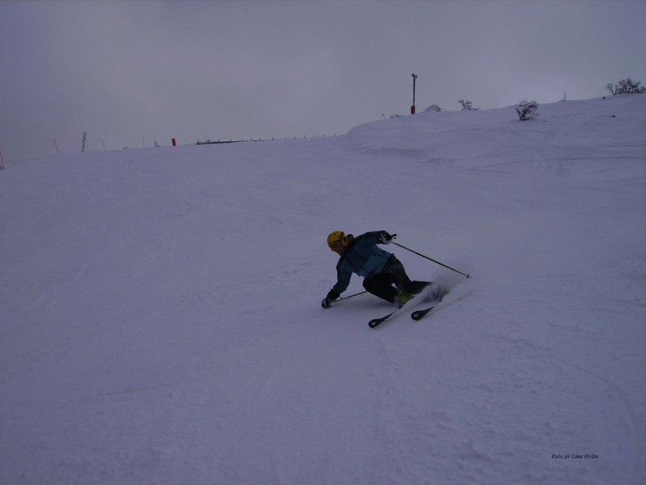 Bilden togs på sportlovet 2007. Foto: Lina Holm. Åkare: Peter Holm.