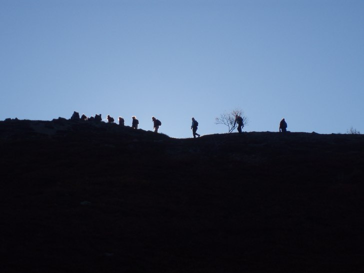 Ute å vandrar med idrottsföreningen från Mittun. Foto: Åza Jorudd. Åkare: ÖSIS.