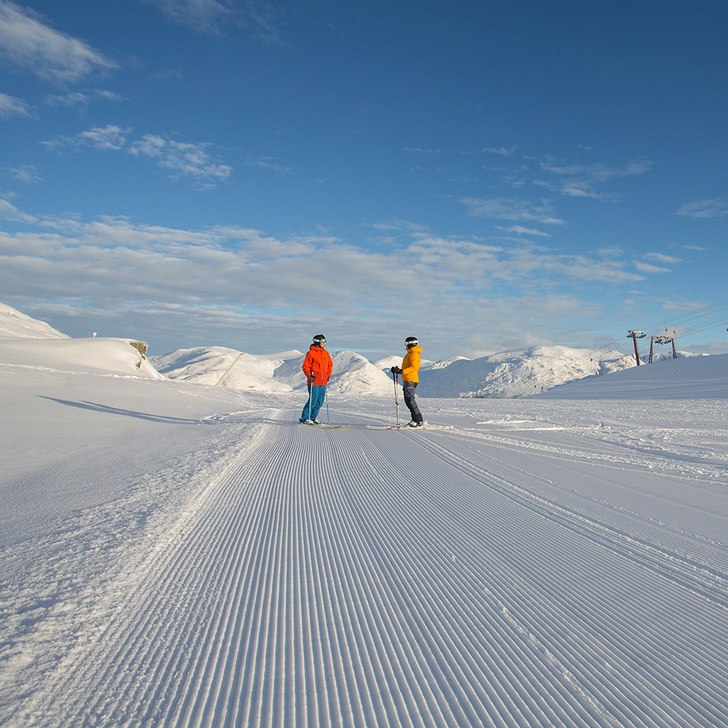 Roniheisen og deler av SkiStar Snow Park blue åpn.
